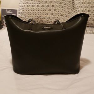 Coach black tote bag
